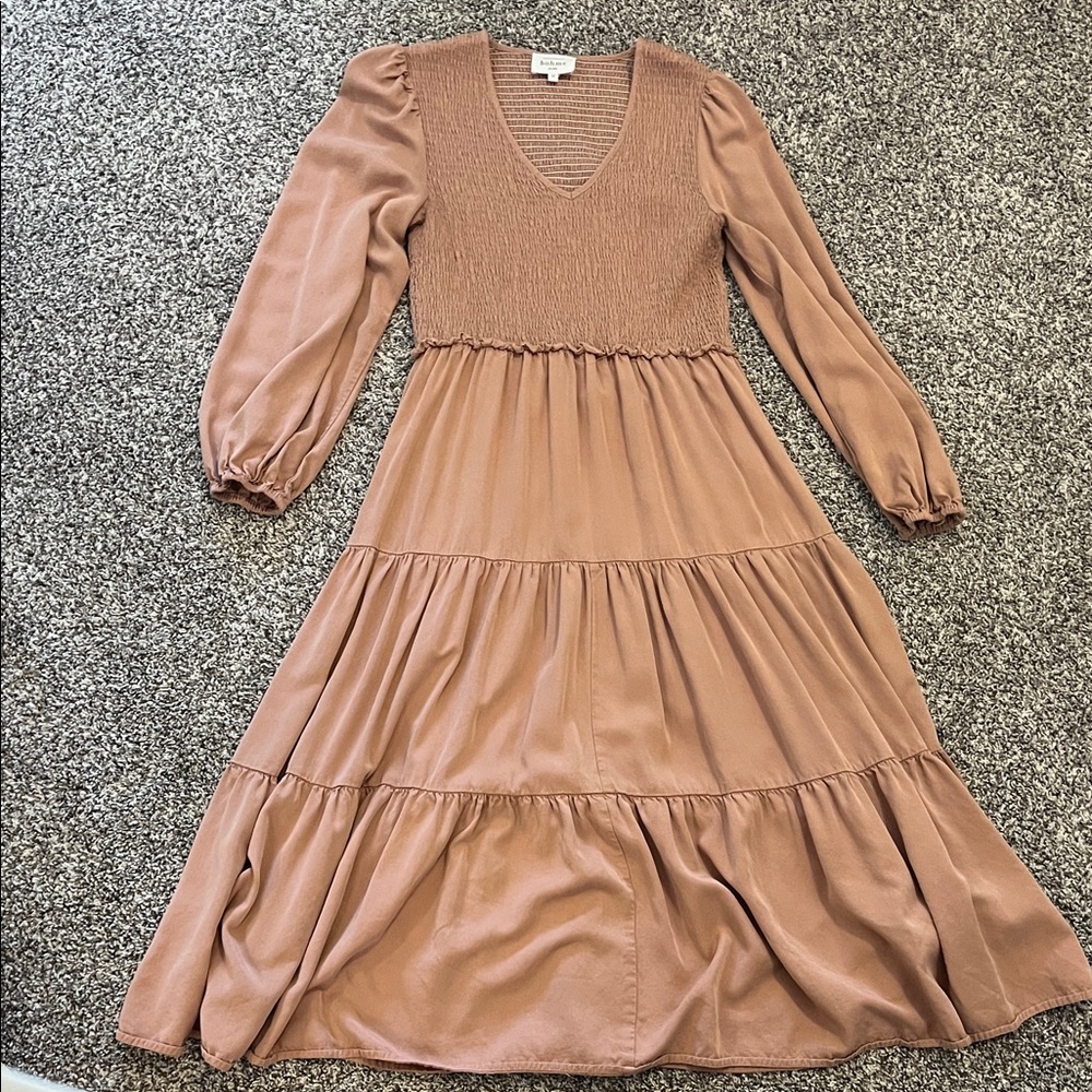 Bohme Long Sleeve Peach Dress